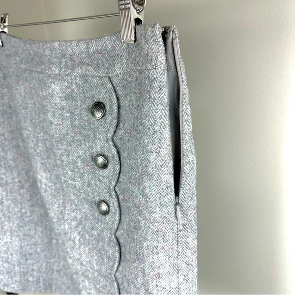 NWT Talbots Herringbone Scallop Skirt - Picture 4 of 6
